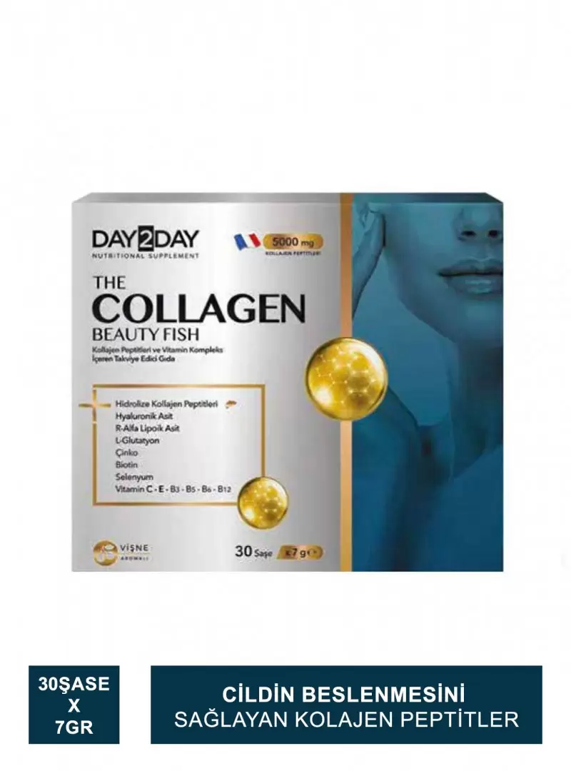 Ocean Day2Day The Collagen Beauty Fish 30 Saşe x 7gr ( Vişne ) (S.K.T 06-2024)