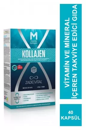 Zade Vital Marine Collagen + Hyaluronic Acid 40 Kapsül