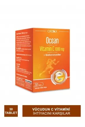 Ocean Vitamin C 1000 mg 30 Tablet (S.K.T 02-2025)