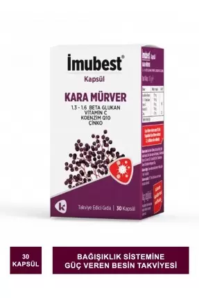 İmubest Sambucus Nigra ( Kara Mürver Ekstresi ) Takviye Edici Gıda 30 Kapsül