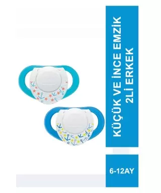 Chicco Physio Compact Küçük ve İnce Emzik 6-16 Ay 2li Erkek