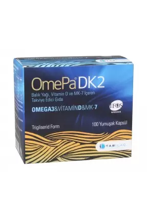 OmePa DK2 Omega 3 Vitamin D ve MK-7 100 Kapsül