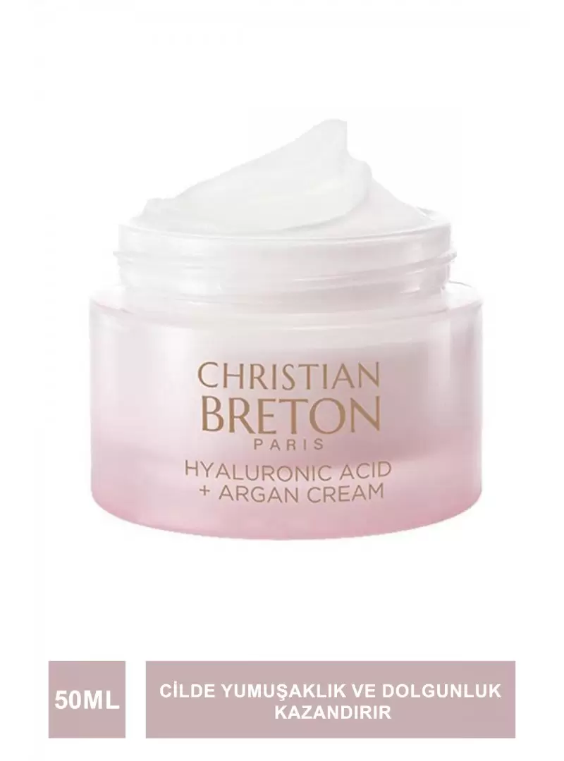 Christian Breton Hyaluronic Acid + Argan Cream Hyalüronik Asit + Argan Yüz Kremi 50 ml