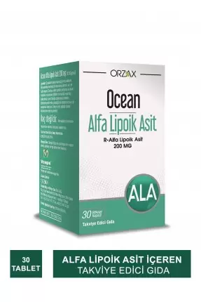 Ocean Alfa Lipoik Asit 200 mg 30 Tablet (S.K.T 06-2025)