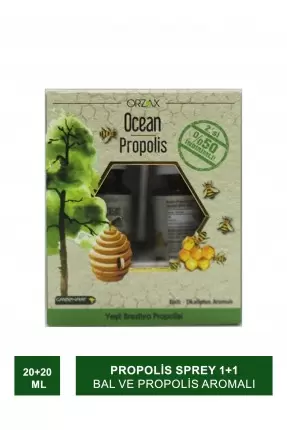 Ocean Propolis Sprey 1+1 ( Bal ve Propolis Aromalı ) 20+20 ml (S.K.T 04-2024)