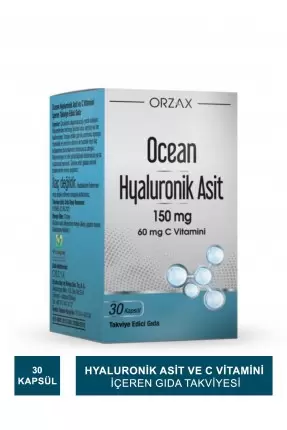 Ocean Hyaluronik Asit 150mg 30 Kapsül (S.K.T 08-2024)