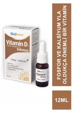 Wellcare Vitamin D3 Intense 1000 IU 12 ml