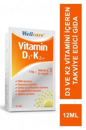 Wellcare D3K2 Sprey 12 ml