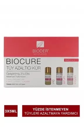 Bioder Biocure Tüy Azaltıcı Yüz Kürü 3x5 ml