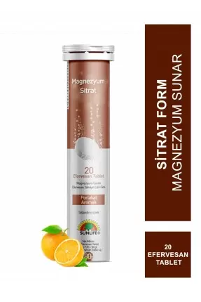 Sunlife Magnezyum Sitrat 20 Efervesan Tablet