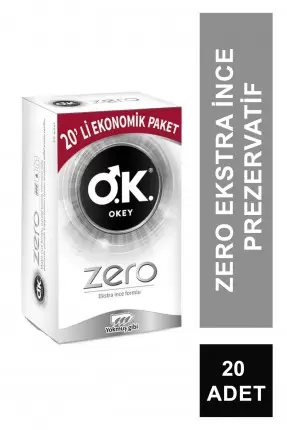 Okey Zero Prezervatif 20 Adet