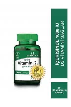 Vitabiotics Ultra Vitamin D Gummies 50 Çiğnenebilir Kapsül (S.K.T 10-2024)