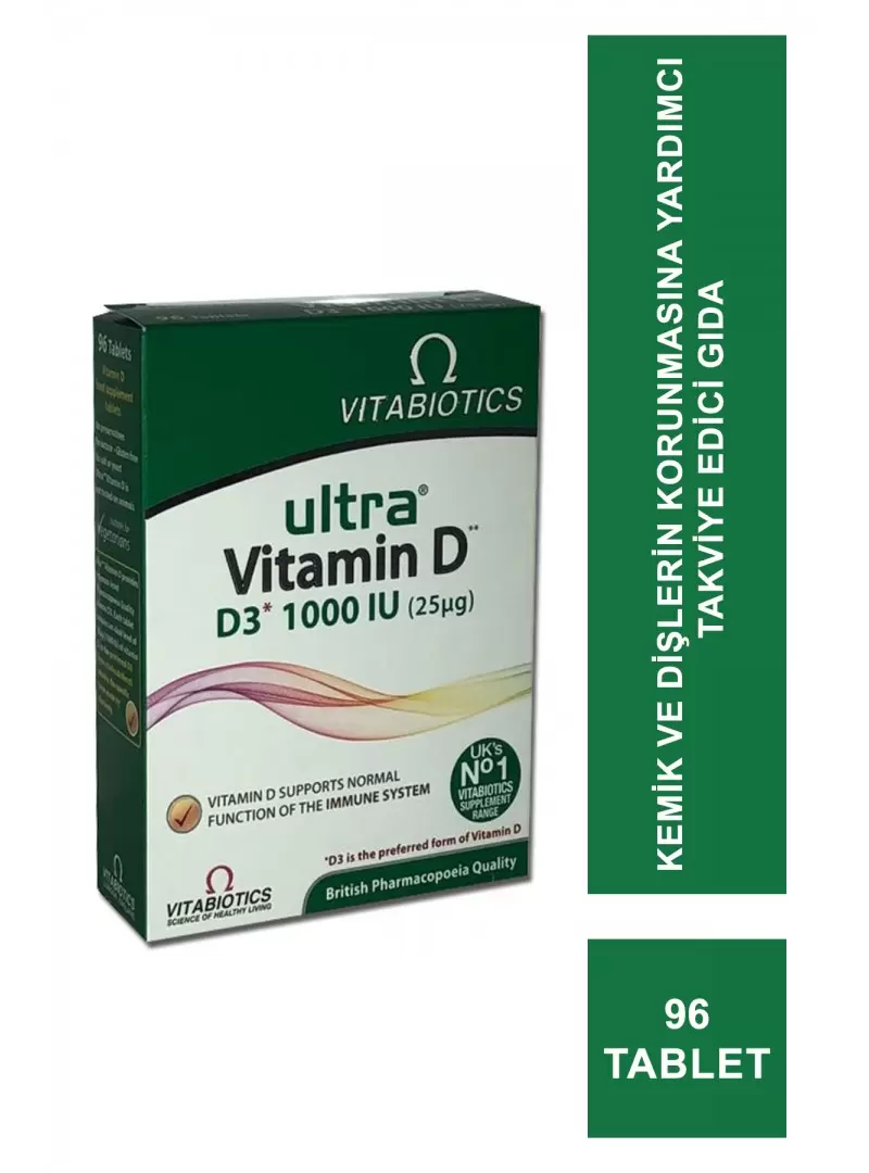 Vitabiotics Ultra Vitamin D3 1000 IU 96 Tablet