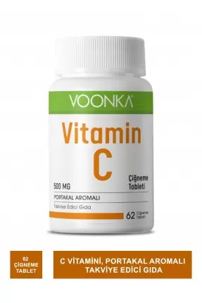 Voonka Vitamin C Çiğneme Tableti 500 Mg 62 Tablet