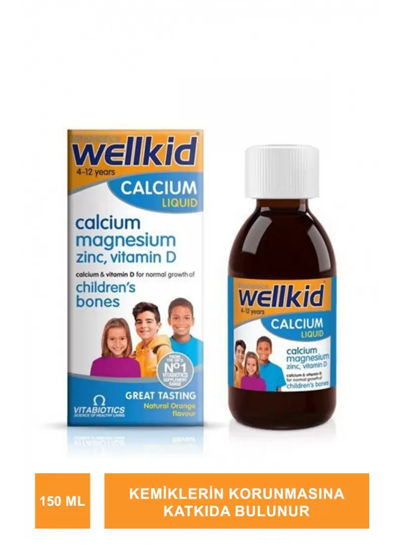 Vitabiotics Wellkid Calcium Liquid Şurup 150 ml