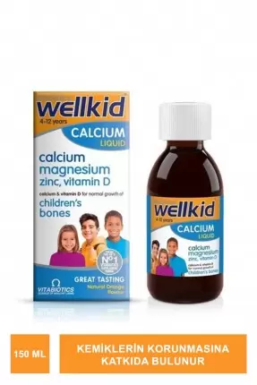 Vitabiotics Wellkid Calcium Liquid Şurup 150 ml