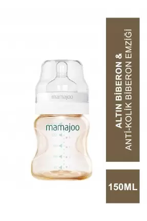 Mamajoo Gold Biberon 150 ml & Anti-Kolik Biberon Emziği No:1 / S (S.K.T 02-2026)