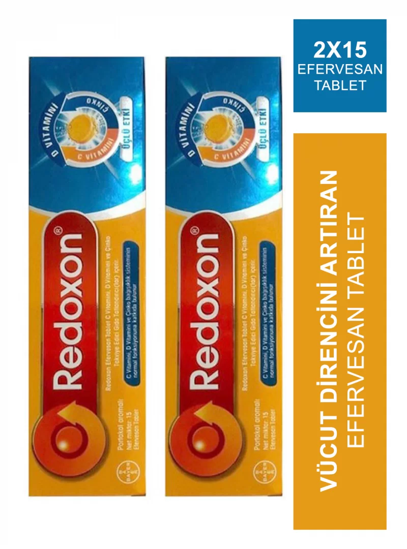 Redoxon 3'lü Etkili 15 Efervesan Tablet 2 Paket