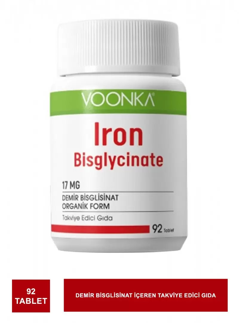 Voonka Iron Bisglycinate Demir 92 Kapsül