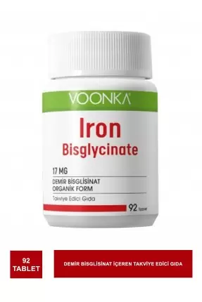 Voonka Iron Bisglycinate Demir 92 Kapsül