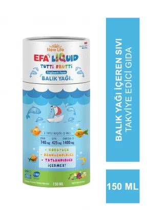 New Life Efa Liquid Tutti Frutti Balık Yağı 150 ml