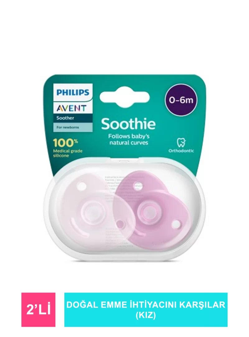 Philips Avent Soothie 2'li Emzik ( Kız ) SCF099/22 0-6 Ay