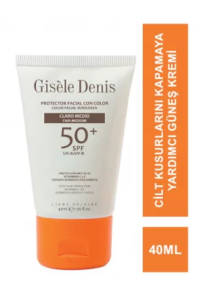 Gisele Denis Color Facial Suncreen Spf50+ Fair/Medium Yüz İçin Renkli Güneş Koruma Kremi 40 ml