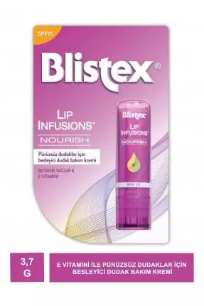 Blistex Lip Infusions Nourish Spf15 ( Pürüzsüz Dudaklar İçin Besleyici Dudak Kremi ) 3.7g