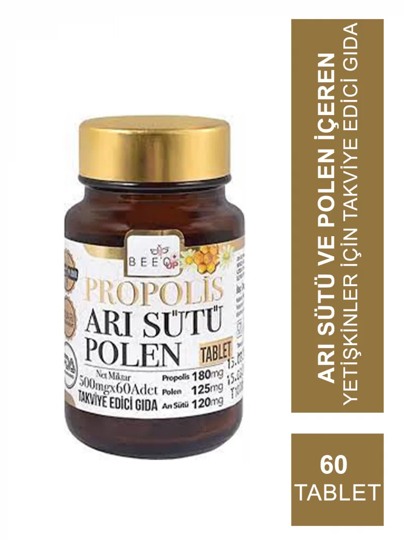 Beeo Up Propolis Arı Sütü Polen Yetişkin 60 Tablet (S.K.T 02-2025)