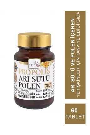 Beeo Up Propolis Arı Sütü Polen Yetişkin 60 Tablet (S.K.T 02-2025)