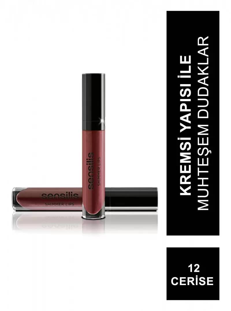 Sensilis Shimmer Lips Comfort Lip Gloss Dudak Parlatıcısı 12 ( Cerise ) 6,5 ml