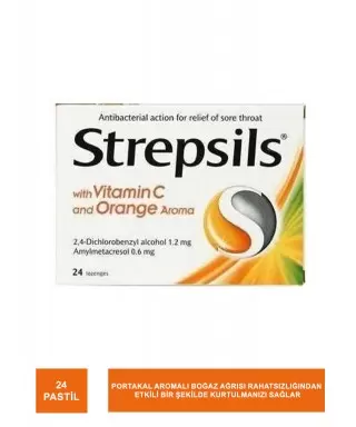 Strepsils Pastil Portakallı C Vitaminli
