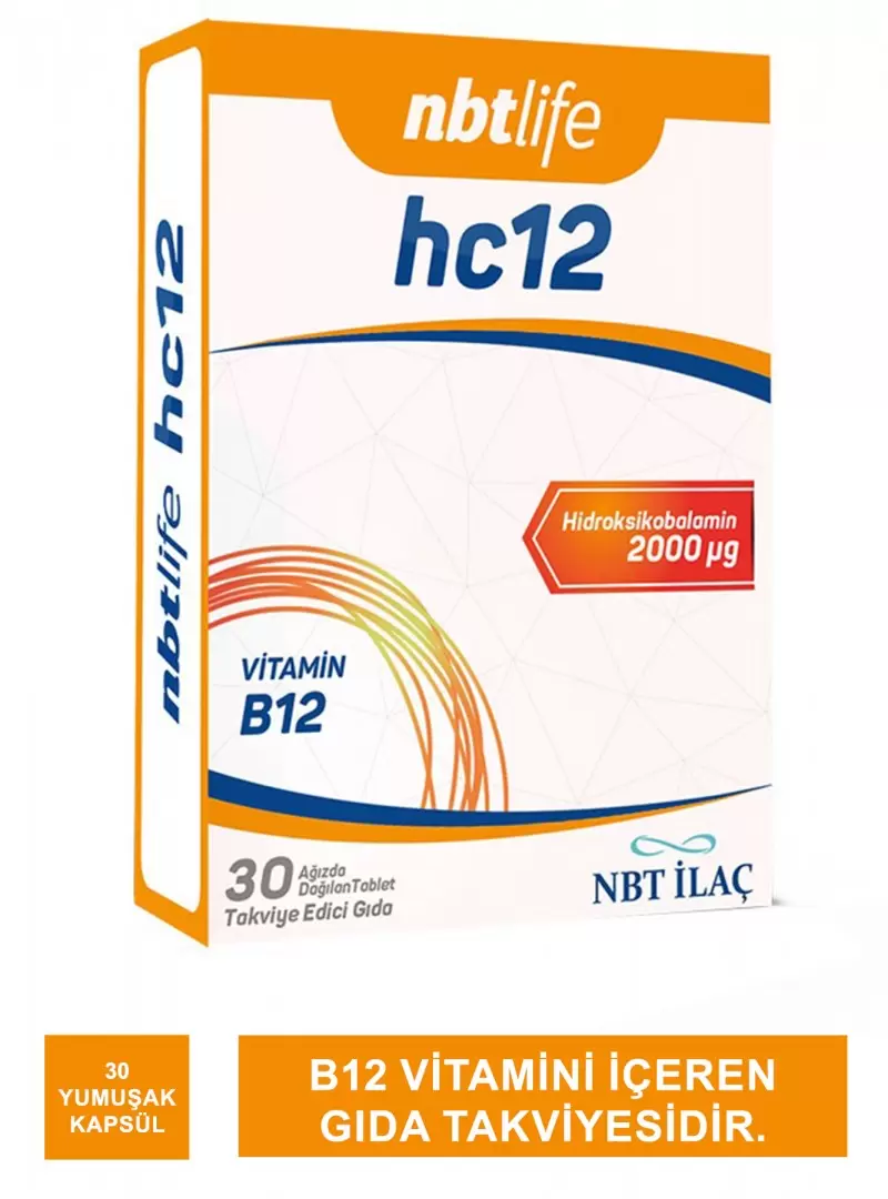 Nbt Life HC12 B12 İçeren 30 Kapsül