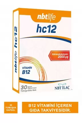 Nbt Life HC12 B12 İçeren 30 Kapsül