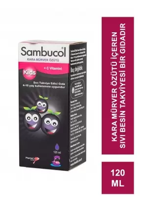 Sambucol Kids Kara Mürver Özütü Likit Şurup 120 ml