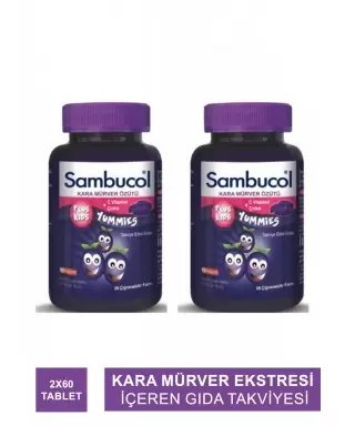 Sambucol Plus Kids Yummies 60 Çiğnenebilir Jelibon 2'li Set