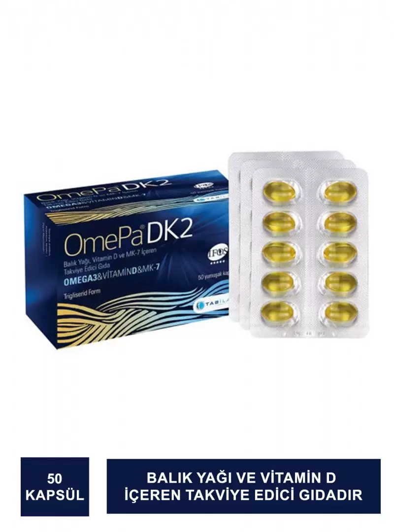 Omepa DK2 Omega 3 & Vitamin D & MENAQ7 50 Yumuşak Kapsül