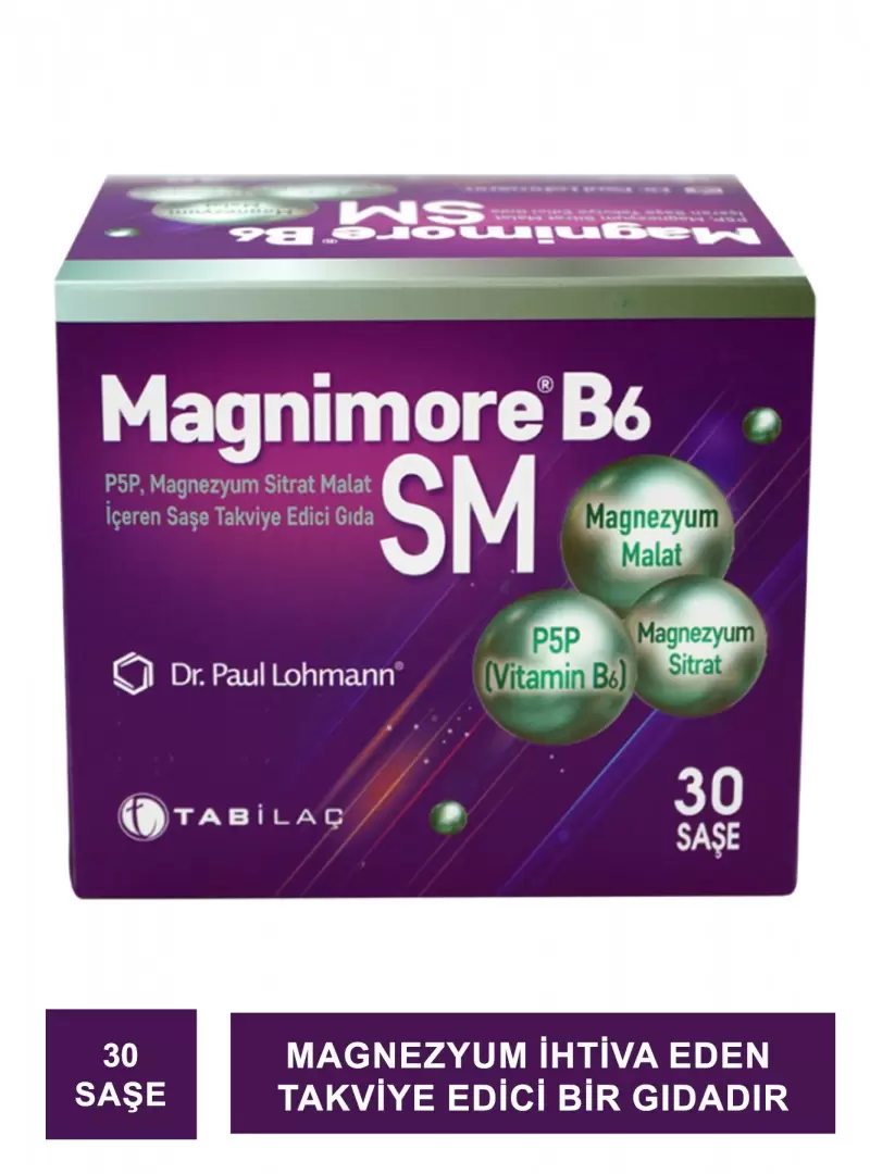 Magnimore B6 SM Takviye Edici Gıda 30 Şase