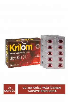 Krilom Ultra Krill Oil Takviye Edici Gıda 30 Yumuşak Kapsül