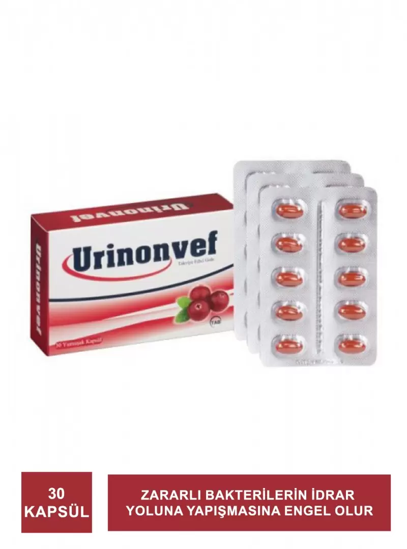 Urinonvef Cranberry 30 Kapsül