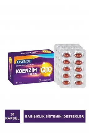 Osende Koenzim 100mg Q10 30 Yumuşak Kapsül