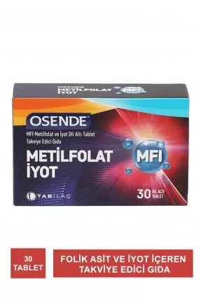 Osende MFi Metilfolat ve İyot 30 Dil Altı Tablet