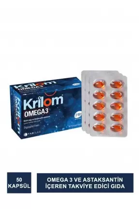 Krilom Omega-3 Astaksantin Soft Jel 50 Kapsül