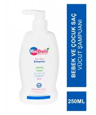 Minidolin Bebek ve Çocuk Saç Vücut Şampuanı 250ml