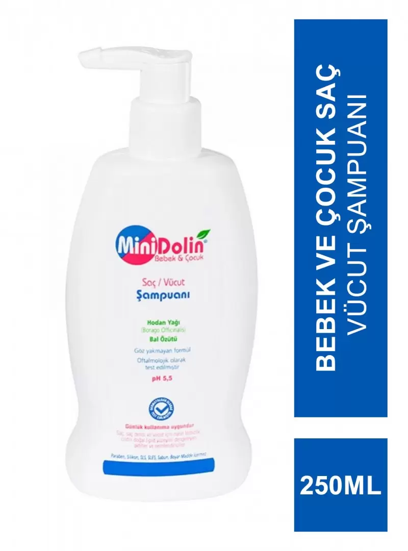 Minidolin Bebek ve Çocuk Saç Vücut Şampuanı 250ml