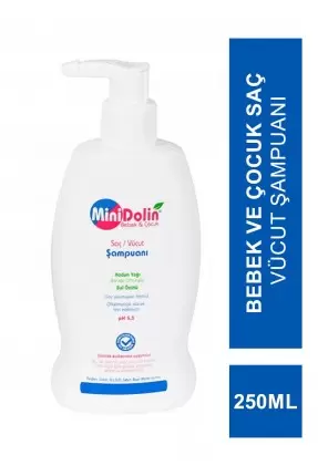 Minidolin Bebek ve Çocuk Saç Vücut Şampuanı 250ml