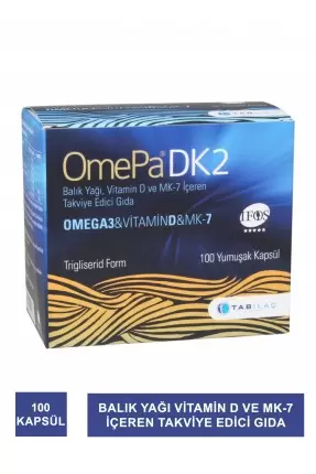 OmePa DK2 Omega 3 Vitamin D ve MK-7 100 Kapsül