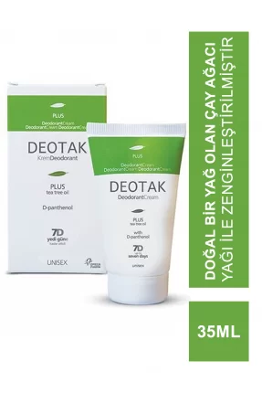 Deotak Plus Tea Tree Oil Unisex Krem Deodorant 35ml