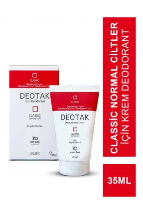 Deotak Classic Normal Ciltler İçin Unısex Krem Deodorant 35ml