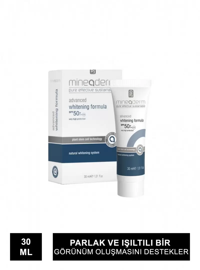 Mineaderm Advanced Whitening Formula Spf50+ ( Cilt Tonu Düzenleyici ve Beyazlatıcı Bakım Kremi ) 30 ml